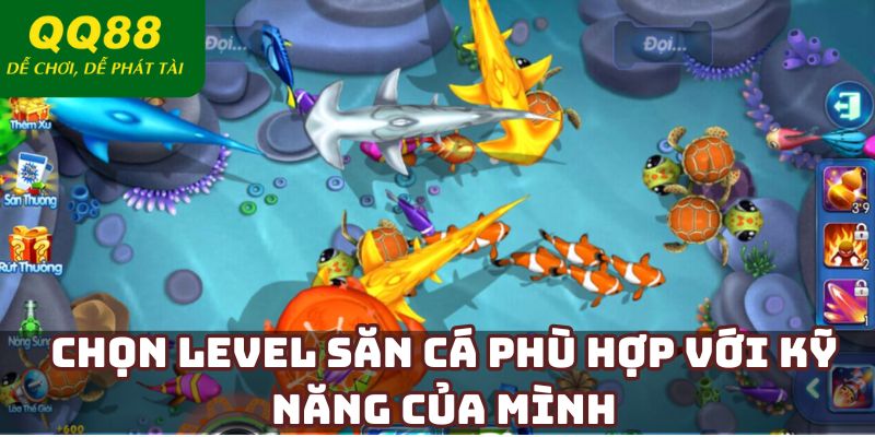 Chọn level săn cá phù hợp với kỹ năng của mình