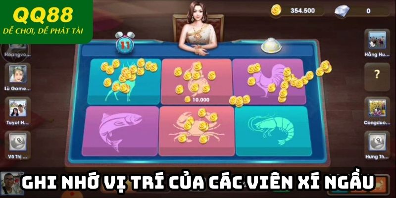 Ghi nhớ vị trí của các viên xí ngầu