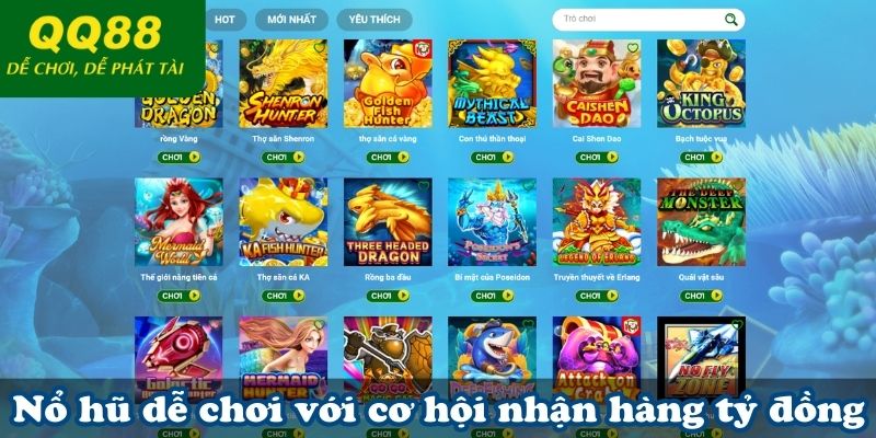 QQ88 với nhiều tựa game độc đáo như kho báu Aztec